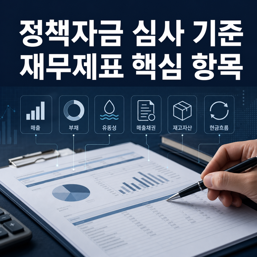 정책자금 심사 기준과 재무제표 핵심 확인 항목