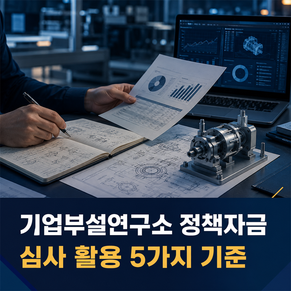 기업부설연구소 정책자금 심사에 활용하는 5가지 기준