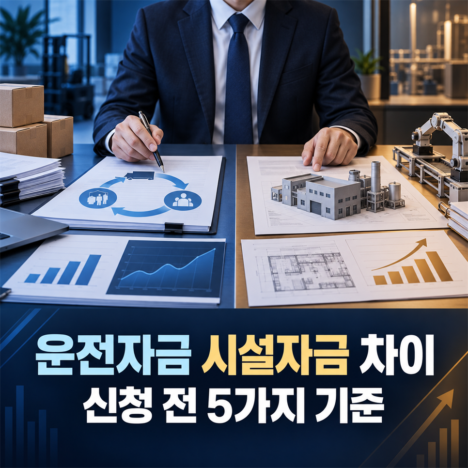 운전자금 시설자금 차이 신청 전에 확인할 5가지 기준
