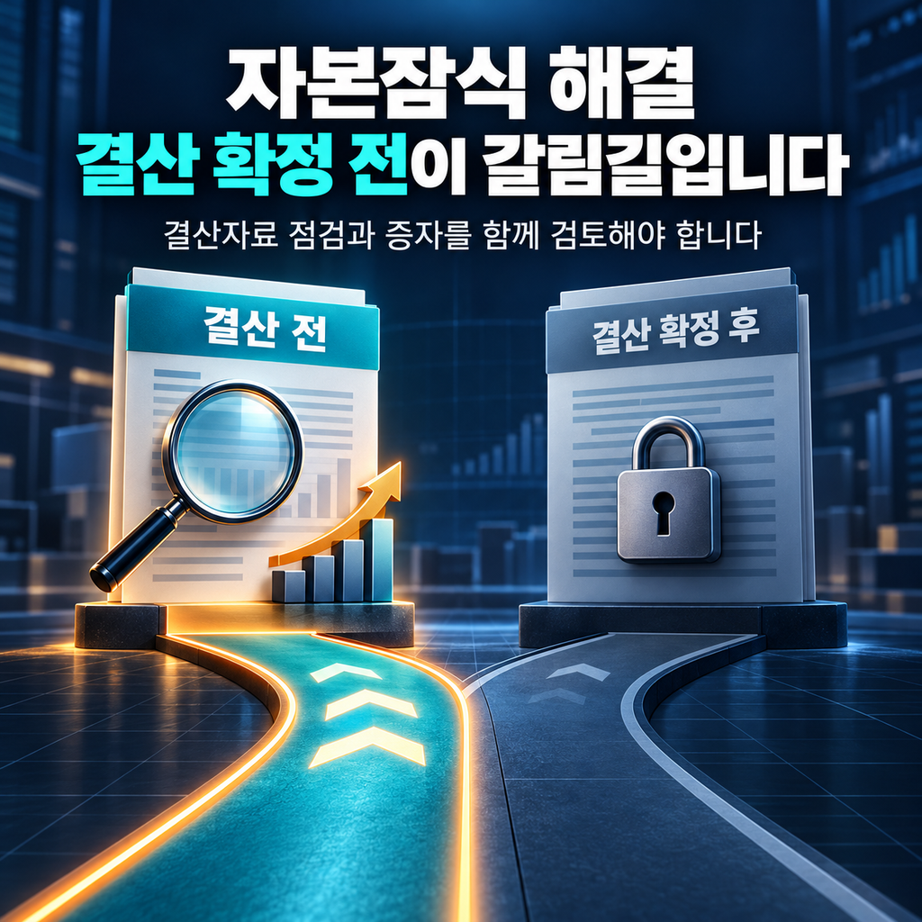 자본잠식 해결을 위해 결산 확정 전 재무자료 점검과 증자를 검토한 사례