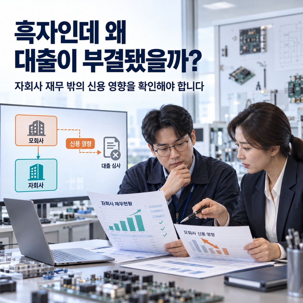 기업 신용등급과 모회사 영향을 검토하는 자회사 대출 상담